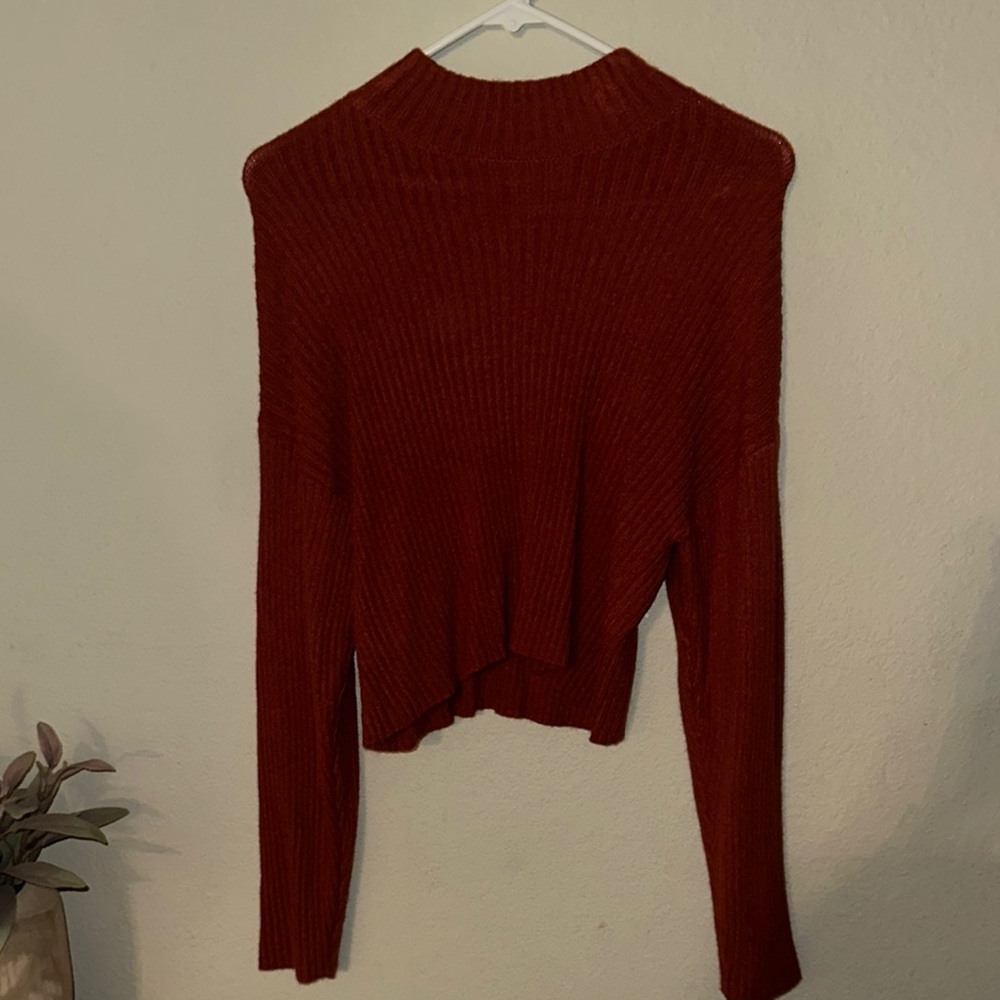 Rust Red Ribbed Sweater - Picture 1 of 1